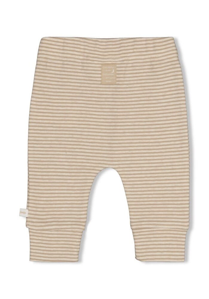 Feetje Broek rib met streep - Over the Moon for You Taupe