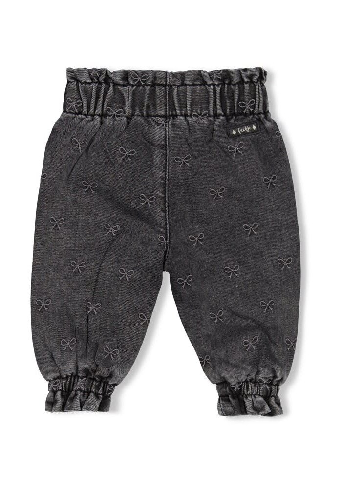 Feetje Broek denim met borduurdsels - Winter Denims Antraciet