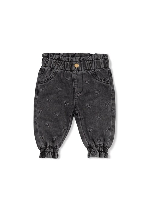 Feetje Feetje Broek denim met borduurdsels - Winter Denims Antraciet