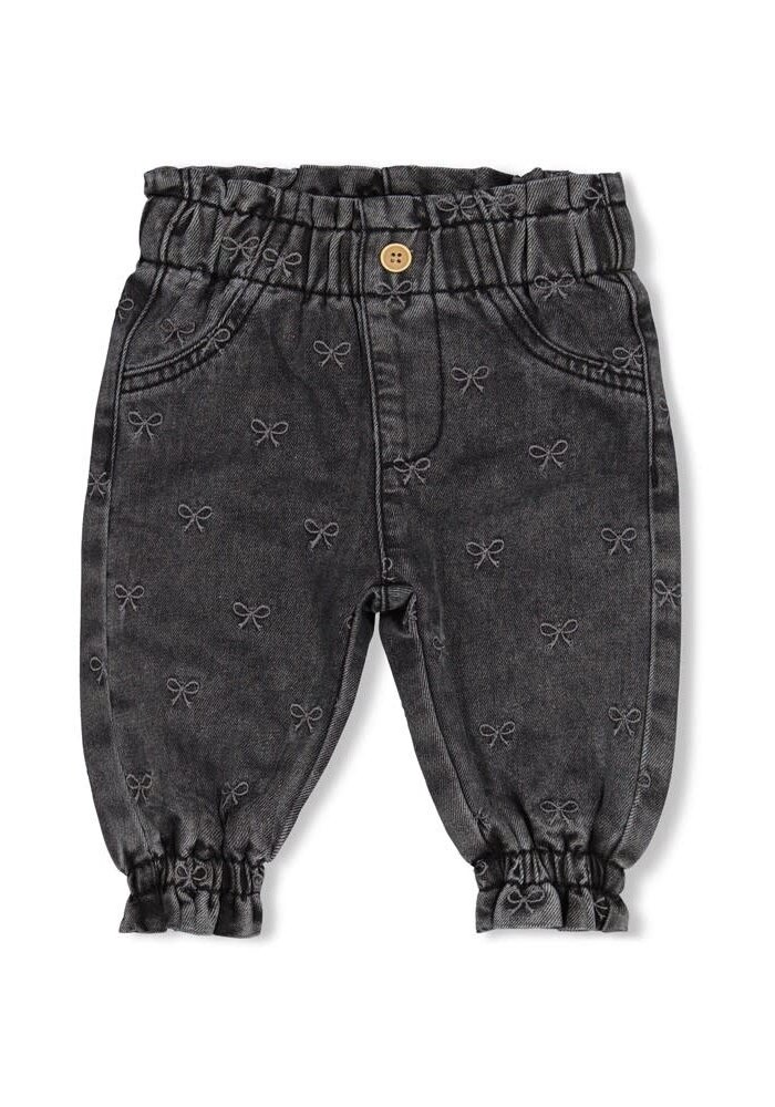 Feetje Broek denim met borduurdsels - Winter Denims Antraciet
