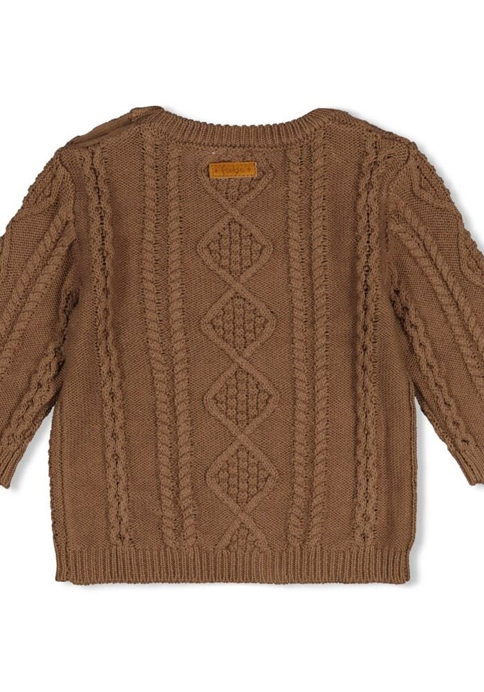 Feetje Sweater gebreid cable-knit - The Knits Bruin