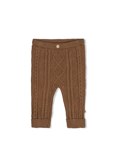 Feetje Feetje Broek gebreid cable-knit - The Knits Bruin