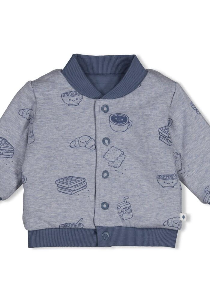 Feetje Omkeerbaar bomberjack - Breakfast Buddy Blauw