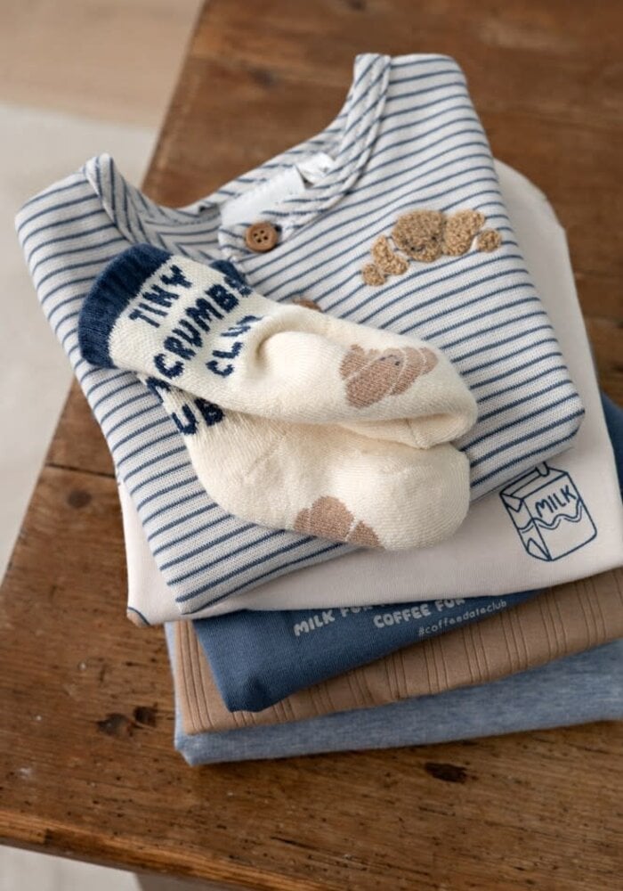 Feetje Longsleeve AOP - Breakfast Buddy Creme