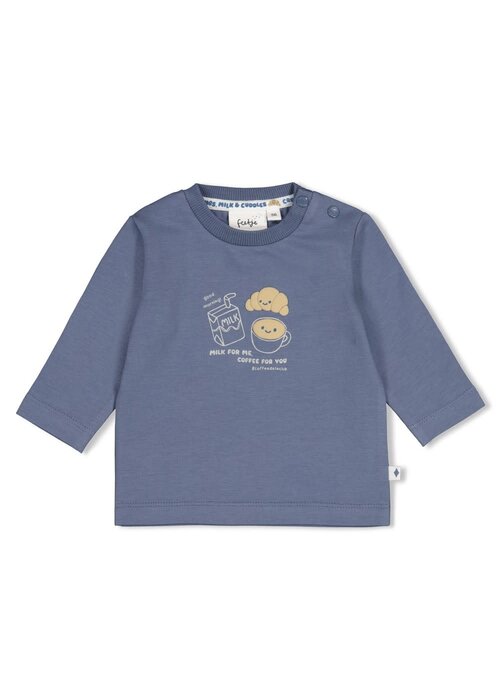 Feetje Feetje Longsleeve - Breakfast Buddy Blauw