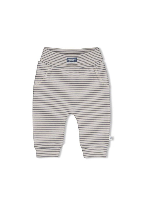 Feetje Feetje Broek rib met streep - Breakfast Buddy Blauw