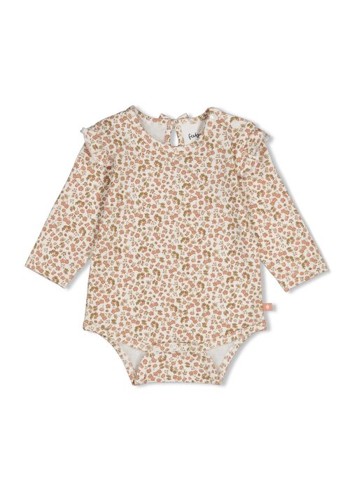Feetje Feetje Romper AOP - Fall in Love Offwhite