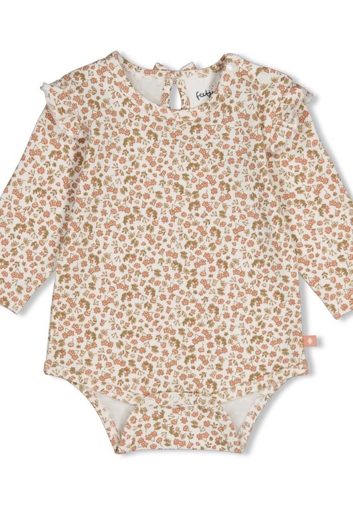 Feetje Romper AOP - Fall in Love Offwhite