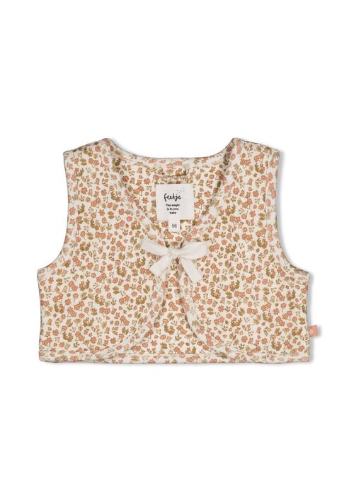 Feetje Feetje Gilet AOP - Fall in Love Offwhite