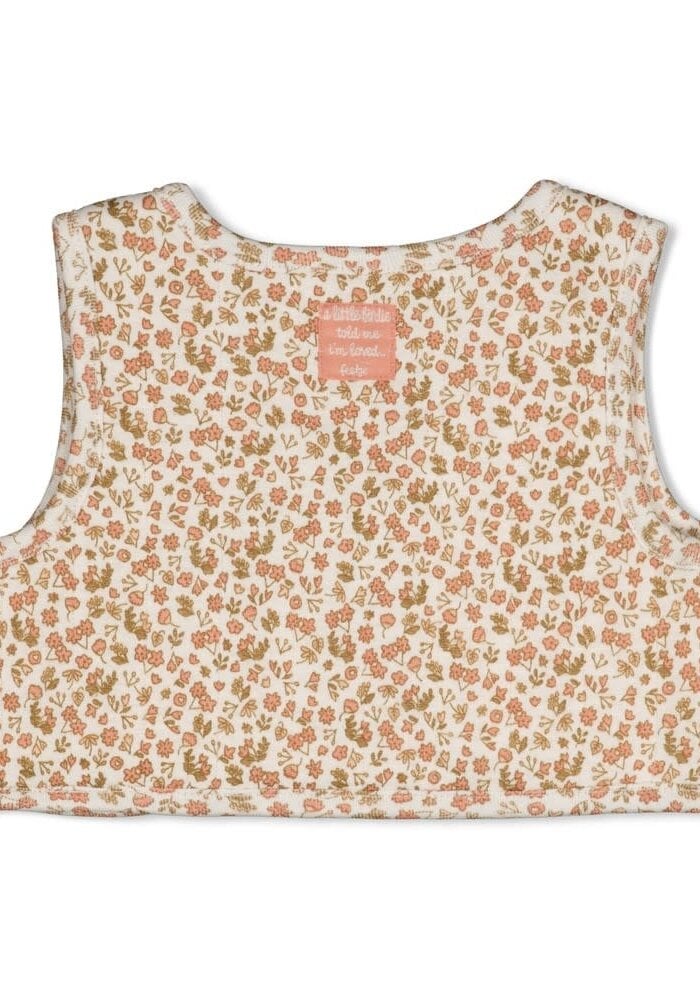 Feetje Gilet AOP - Fall in Love Offwhite