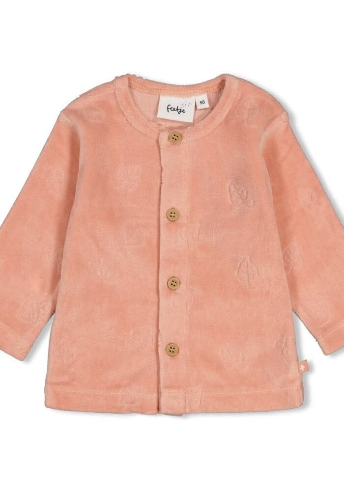 Feetje Vest velours AO - Fall in Love Roze