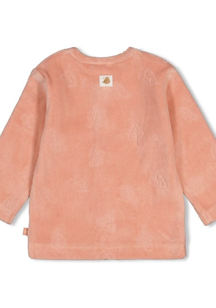 Feetje Vest velours AO - Fall in Love Roze