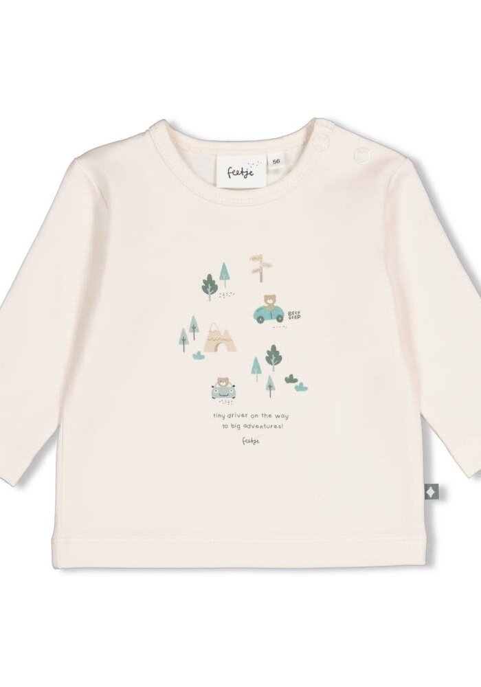 Feetje Longsleeve - Beep Beep Offwhite