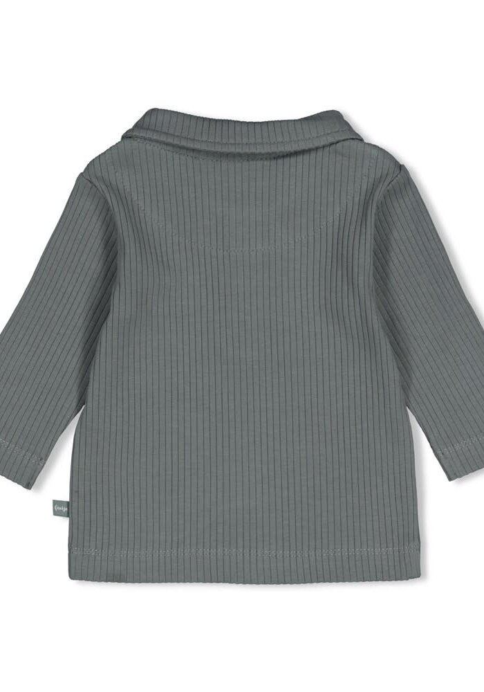 Feetje Polo rib - Beep Beep Zeegroen