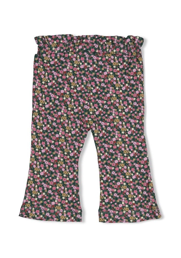 Feetje Flare broek rib AOP - Afternoon Tea Groen