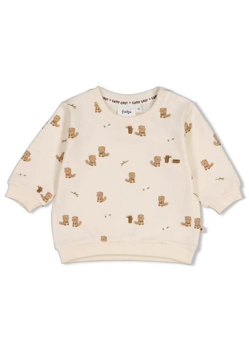 Feetje Feetje Sweater AOP relaxed fit - Tiny Timber Tales Offwhite