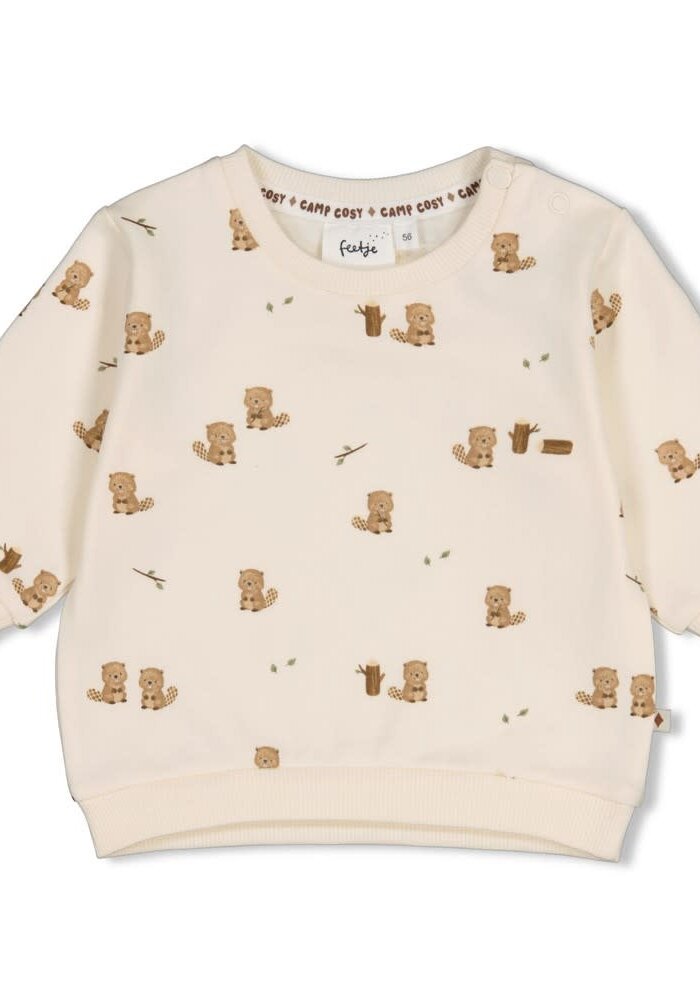 Feetje Sweater AOP relaxed fit - Tiny Timber Tales Offwhite