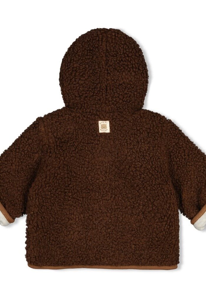 Feetje Omkeerbaar teddy jasje met capuchon - Tiny Timber Tales Bruin