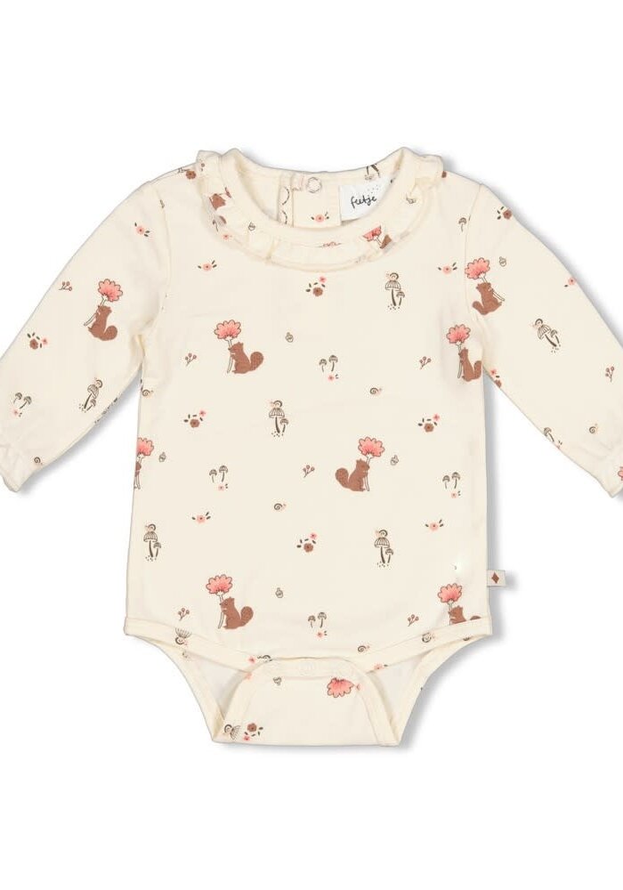Feetje Romper AOP - Forest Garden Offwhite