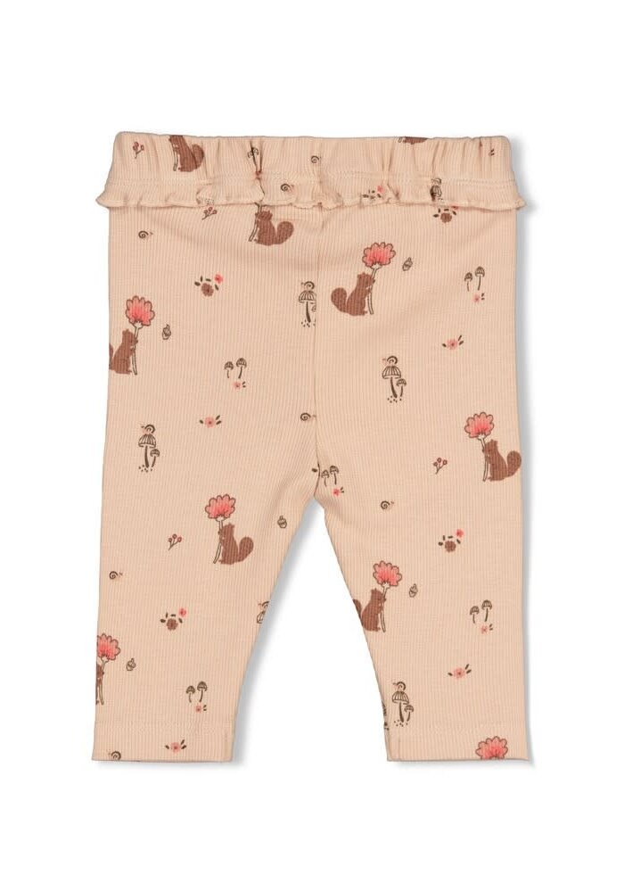Feetje Legging rib AOP - Forest Garden Zand