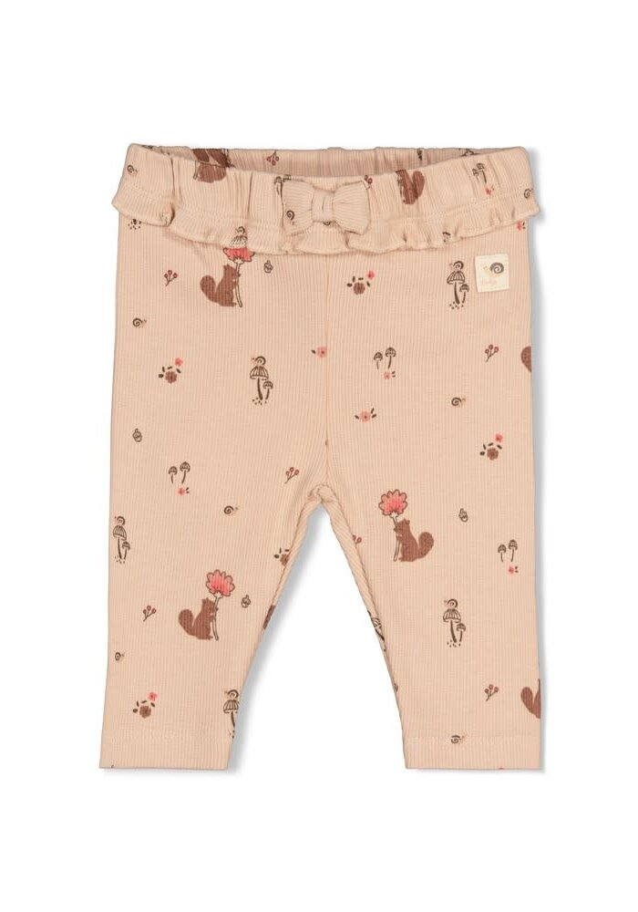 Feetje Legging rib AOP - Forest Garden Zand