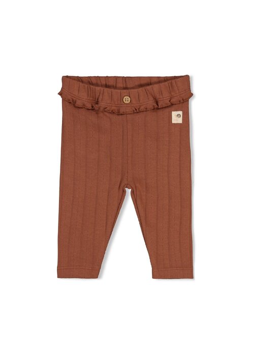 Feetje Feetje Legging pointelle rib - Forest Garden Bruin
