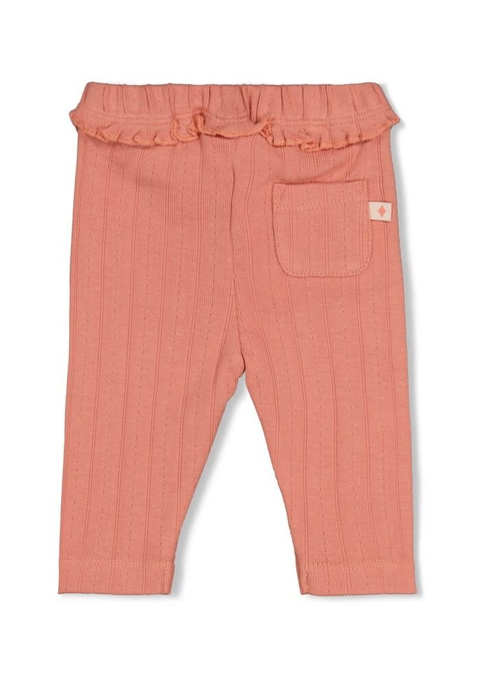 Feetje Legging pointelle rib - Forest Garden Roze