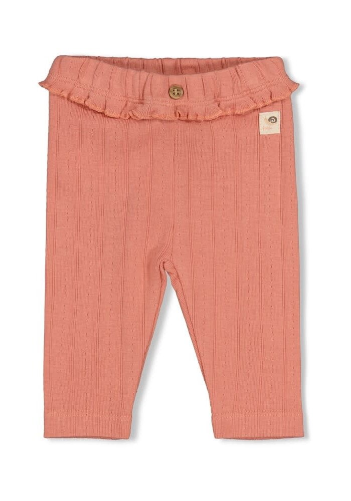 Feetje Legging pointelle rib - Forest Garden Roze