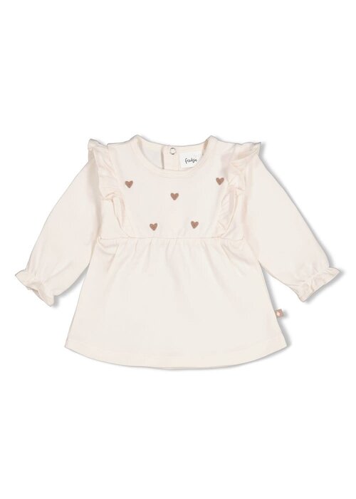 Feetje Feetje Longsleeve ruches - My Little Love Offwhite