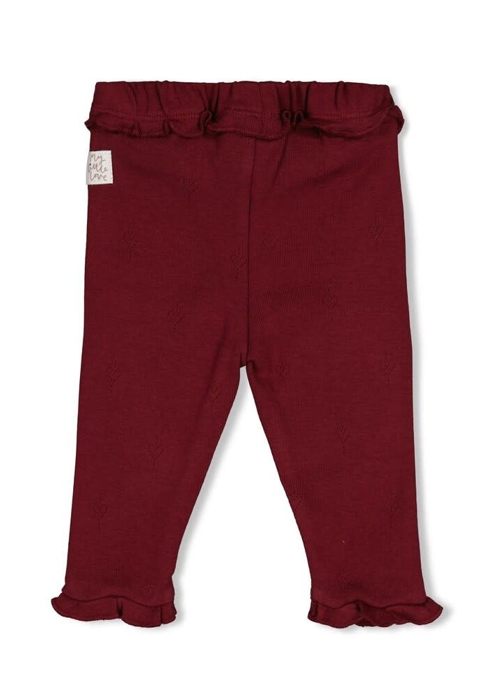 Feetje Legging pointelle rib - My Little Love Bordeaux