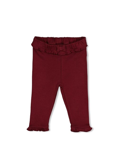 Feetje Feetje Legging pointelle rib - My Little Love Bordeaux