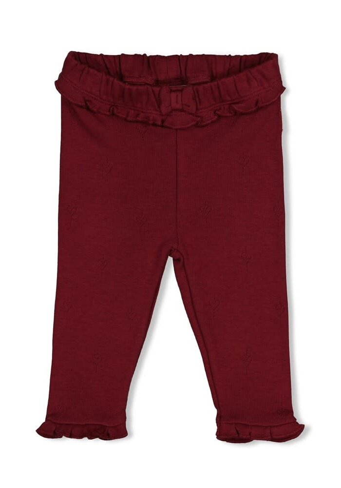 Feetje Legging pointelle rib - My Little Love Bordeaux