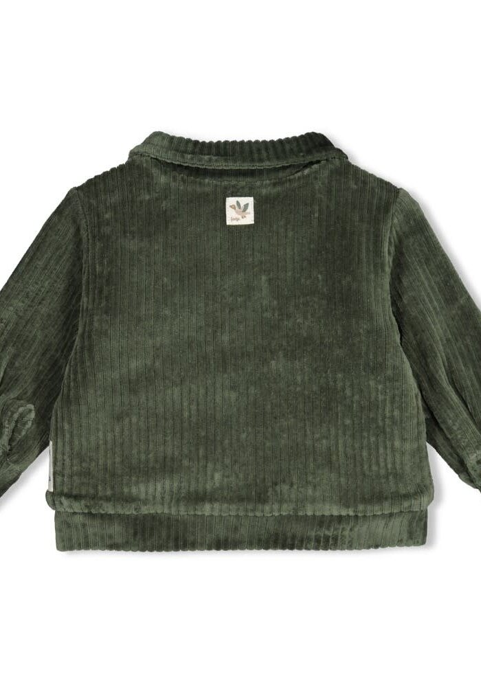 Feetje Jasje velours rib - Wiggle and Waddle Groen