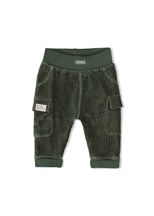 Feetje Feetje Broek velours rib - Wiggle and Waddle Groen