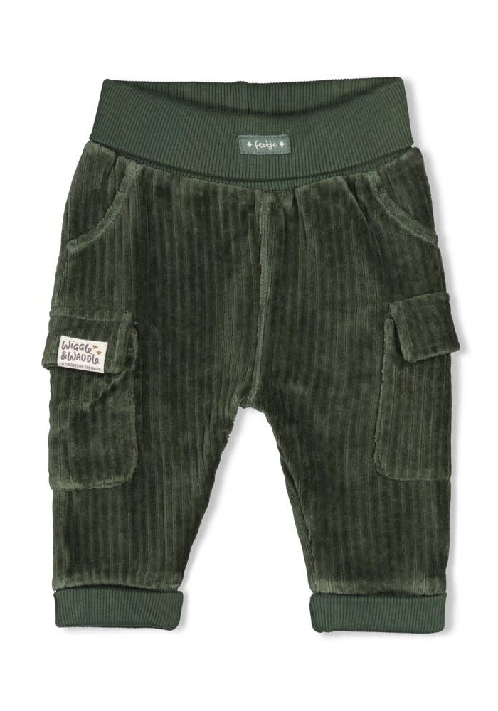 Feetje Broek velours rib - Wiggle and Waddle Groen