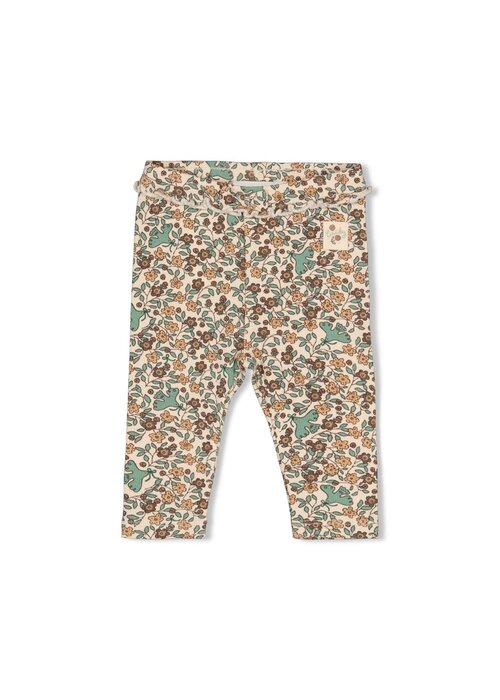 Feetje Feetje Legging rib AOP - Lucky Bloombird Offwhite