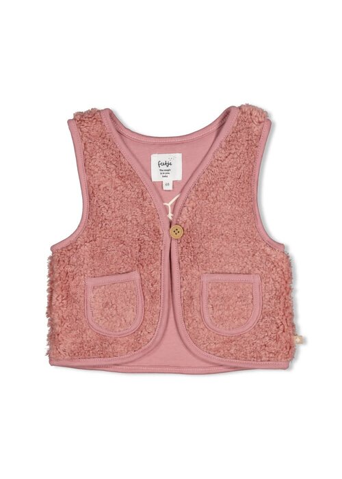 Feetje Feetje Teddy gilet - Dress to Impress Mauve