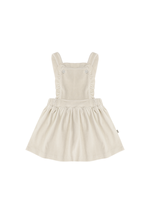 House of Jamie House of Jamie Ruffled Salopette Dress Sandshell (Rib Velvet)