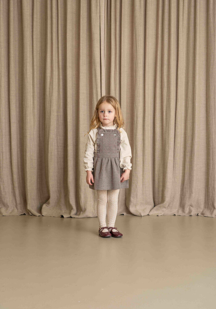 House of Jamie Frill Collar Jumper Sandshell (Rib Velvet)