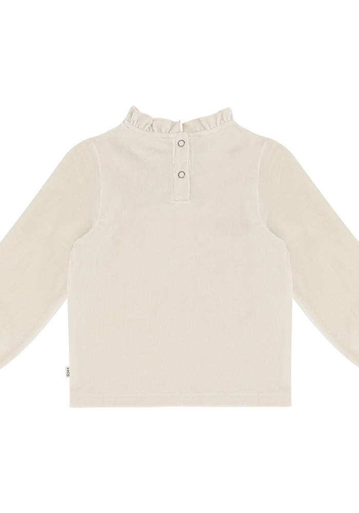 House of Jamie Frill Collar Jumper Sandshell (Rib Velvet)