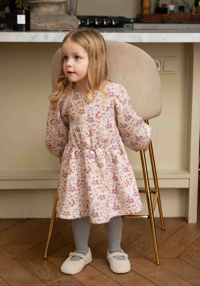 House of Jamie Balloon Dress Floral Winter Muse