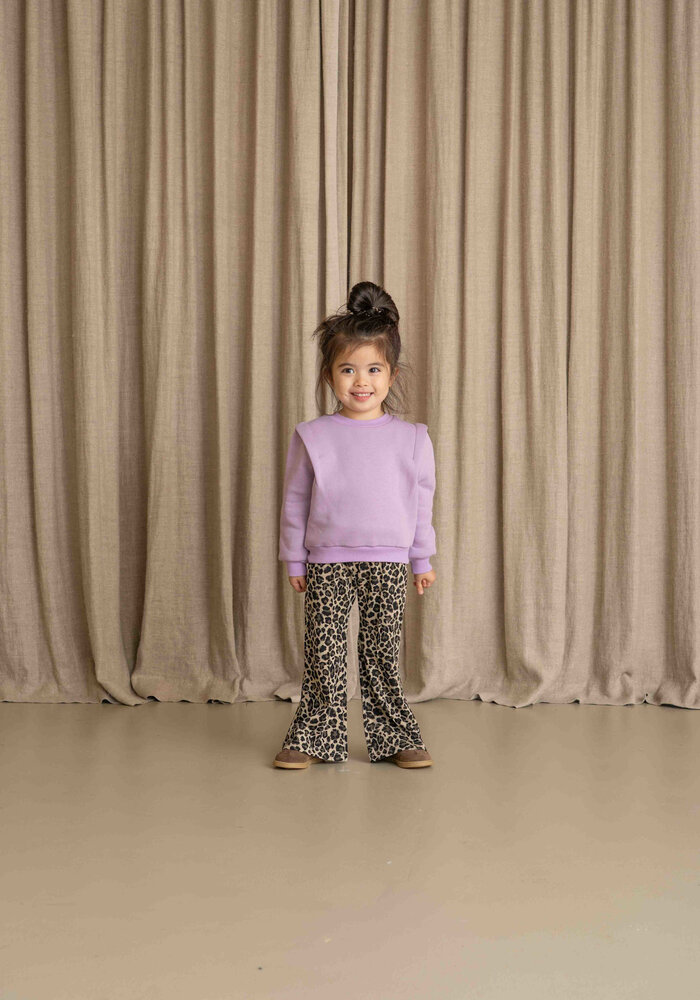 House of Jamie Flared Pants Leopard Moonlight (Jacquard)
