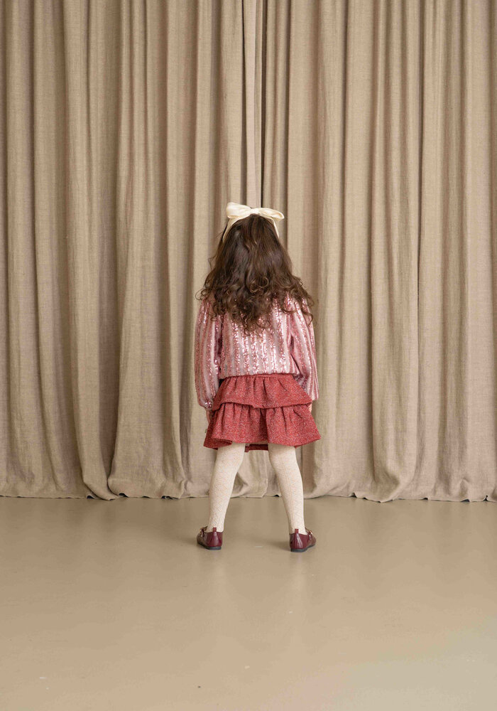 House of Jamie Puff Balloon Sequins Jumper Rose Mauve