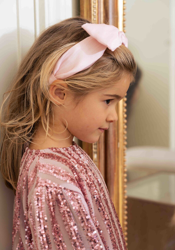 House of Jamie Puff Balloon Sequins Jumper Rose Mauve