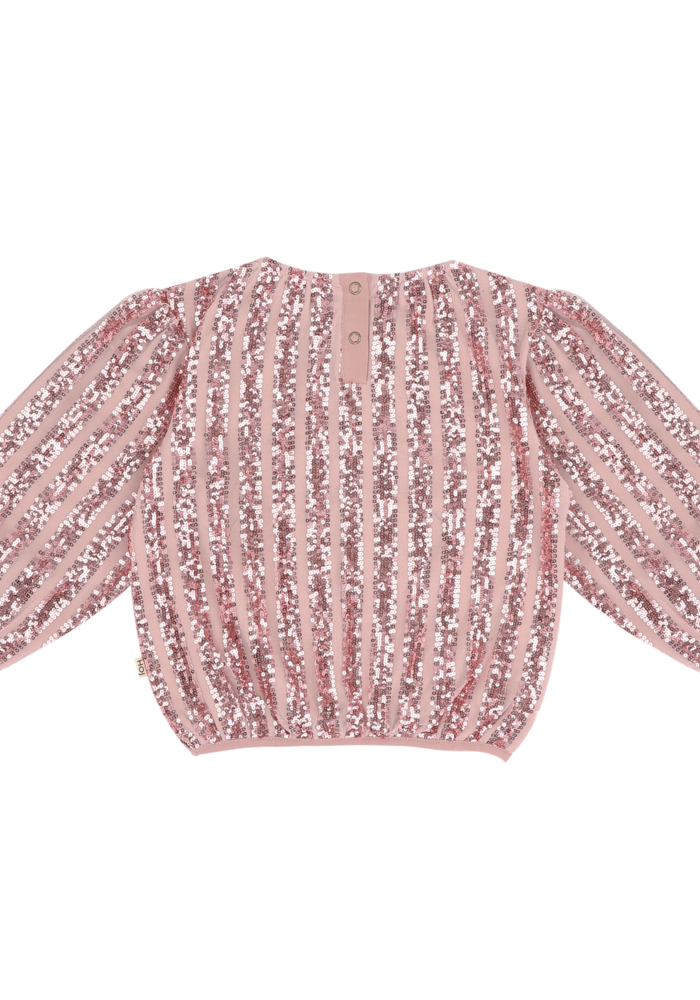 House of Jamie Puff Balloon Sequins Jumper Rose Mauve