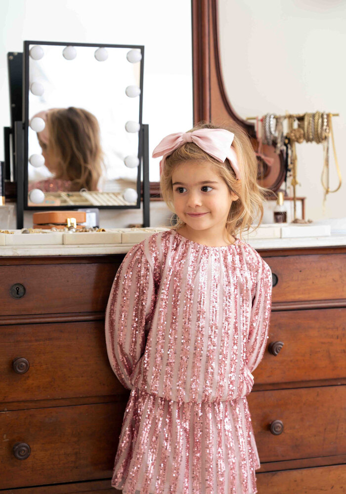 House of Jamie Sequins Skirt Rose Mauve