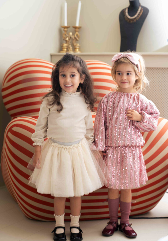 House of Jamie Sequins Skirt Rose Mauve