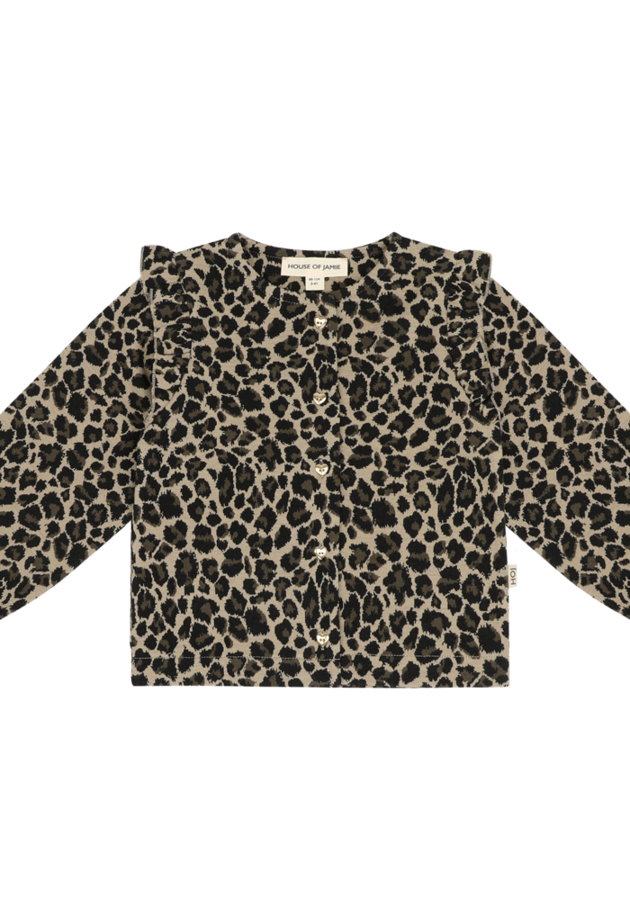 House of Jamie Preppy Cardigan Leopard Moonlight (Jacquard)