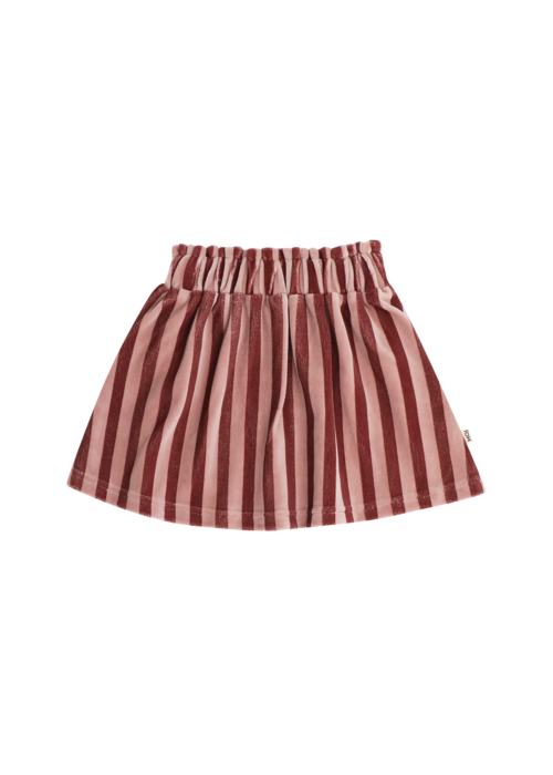 House of Jamie House of Jamie Skater Skirt Ruby Stripes (Velvet)