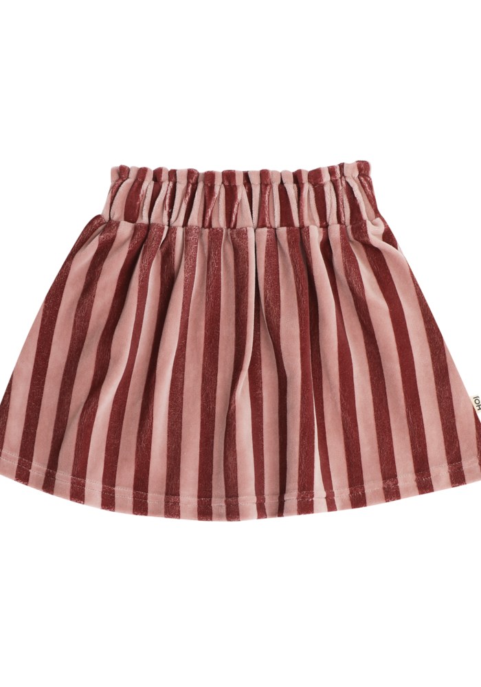 House of Jamie Skater Skirt Ruby Stripes (Velvet)